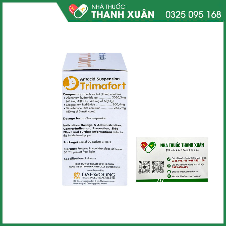 Trimafort thuốc điều trị đau dạ dày, ợ nóng, đầy hơi